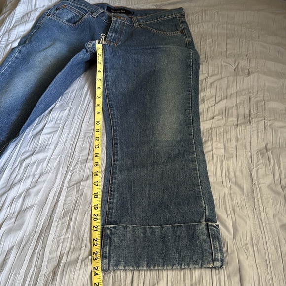 Women’s Calvin Kline Cropped Jeans With Cuff and Button Fly - Size 10 - Picture 10 of 11